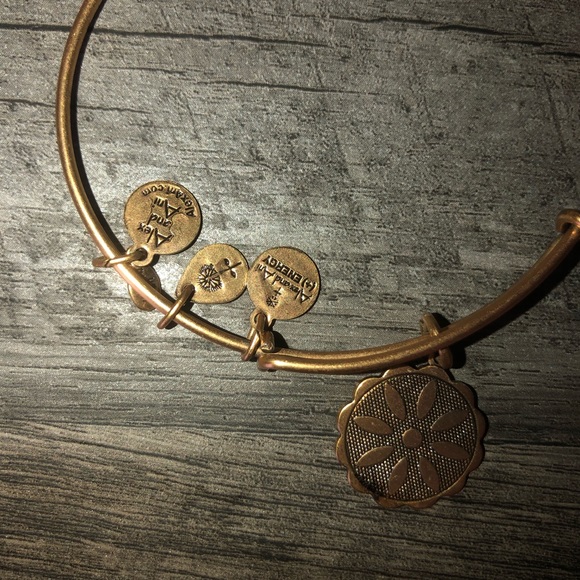 Alex and Ani Flower Gold Bracelet - Picture 2 of 3